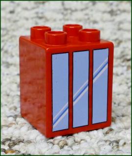 Lego® Duplo® Kostka 2x2x2 Červená - Okno (Lego® Duplo®)