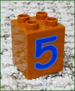 Lego® Duplo® Kostka 2x2x2 Hnědá - Mordá Pětka (Lego® Duplo®)