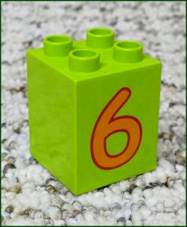 Lego® Duplo® Kostka 2x2x2 Limetka - Oranžová Šestka (Lego® Duplo®)