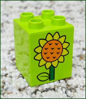 Lego® Duplo® Kostka 2x2x2 Limetka - Slunečnice (Lego® Duplo®)
