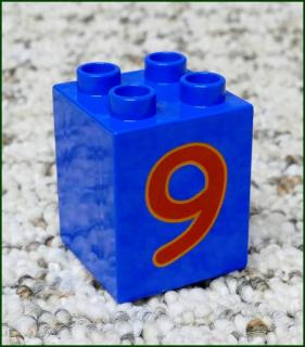 Lego® Duplo® Kostka 2x2x2 Modrá - Červená Devítka (Lego® Duplo®)