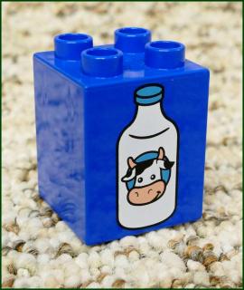 Lego® Duplo® Kostka 2x2x2 Modrá - Mléko (Lego® Duplo®)