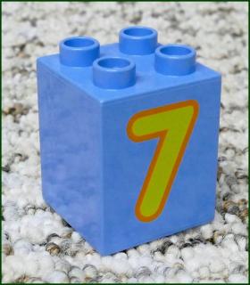 Lego® Duplo® Kostka 2x2x2 Modrá - Žlutá Sedmička (Lego® Duplo®)