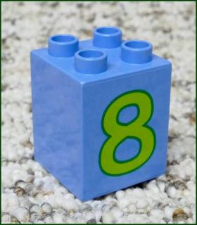 Lego® Duplo® Kostka 2x2x2 Světle Modrá - Zelená Osmička (Lego® Duplo®)