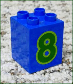 Lego® Duplo® Kostka 2x2x2 Tmavě Modrá - Zelená Osmička (Lego® Duplo®)