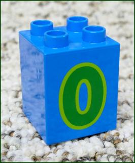 Lego® Duplo® Kostka 2x2x2 Tmavě Tyrkysová - Zelená Nula (Lego® Duplo®)