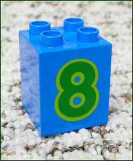 Lego® Duplo® Kostka 2x2x2 Tmavě Tyrkysová - Zelená Osmička (Lego® Duplo®)