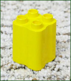 Lego® Duplo® Kostka 2x2x2 Tvarovaná Žlutá  (Lego® Duplo®)