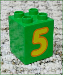 Lego® Duplo® Kostka 2x2x2 Zelená - Žlutá Pětka (Lego® Duplo®)