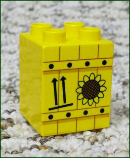 Lego® Duplo® Kostka 2x2x2 Žlutá - Bedna Slunečnic (Lego® Duplo®)