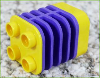 Lego® Duplo® Kostka 2x2x2 Žlutá - Fialová Ohebná Část (Lego® Duplo®)