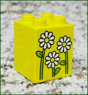 Lego® Duplo® Kostka 2x2x2 Žlutá - Kopretiny (Lego® Duplo®)