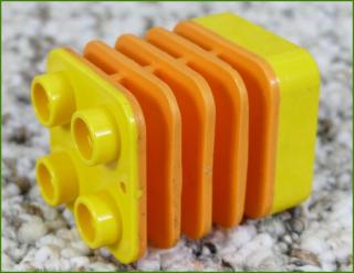 Lego® Duplo® Kostka 2x2x2 Žlutá - Oranžová Ohebná Část (Lego® Duplo®)
