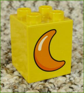 Lego® Duplo® Kostka 2x2x2 Žlutá - Oranžový Měsíček (Lego® Duplo®)