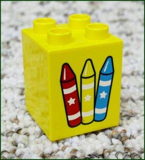Lego® Duplo® Kostka 2x2x2 Žlutá - Pastelky (Lego® Duplo®)