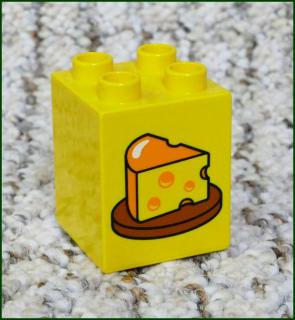 Lego® Duplo® Kostka 2x2x2 Žlutá - Sýr na Desce (Lego® Duplo®)