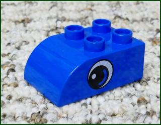 Lego® Duplo® Kostka 2x3 Zaoblená Modrá - Obrázek Oko (Lego® Duplo®)