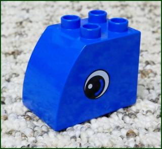 Lego® Duplo® Kostka 2x3 Zaoblená Vysoká Modrá - Obrázek Oko (Lego® Duplo®)