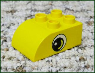 Lego® Duplo® Kostka 2x3 Zaoblená Žlutá - Obrázek Oko (Lego® Duplo®)