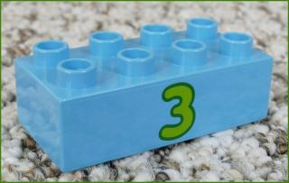 Lego® Duplo® Kostka 2x4 Tyrkysová - Zelená Trojka (Lego® Duplo®)