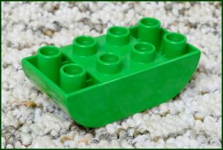 Lego® Duplo® Kostka 2x4 Zaoblená  Invert - Zelená (Lego® Duplo®)