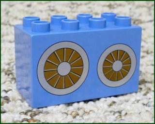 Lego® Duplo® Kostka 2x4x2 Světle Modrá - Kola (Lego® Duplo®)