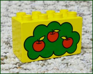 Lego® Duplo® Kostka 2x4x2 Žlutá - Strom s Jablíčky (Lego® Duplo®)