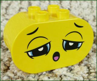 Lego® Duplo® Kostka 2x4x2 Žlutá Zaoblená (Ospalý Obličej) (Lego® Duplo®)