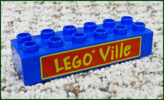 Lego® Duplo® Kostka 2x6 Nápis Lego Ville (Lego® Duplo®)