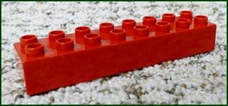 Lego® Duplo® Kostka 2x8 Červená (Lego® Duplo®)