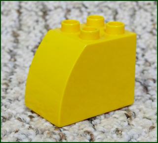 Lego® Duplo® Kostka 3x2 Zkosená Zakulacená Vysoká Žlutá (Lego® Duplo®)