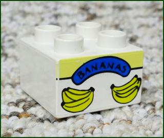 Lego® Duplo® Kostka Bílá 2x2  Banány (Lego® Duplo®)