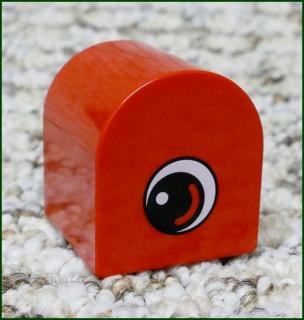 Lego® Duplo® Kostka Červená Zakulacená 2x2 Oko  (Lego® Duplo®)