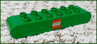 Lego® Duplo® Kostka Dlouhá 2x8 Zelená - Nápis Lego (Lego® Duplo®)