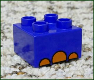 Lego® Duplo® Kostka Fialková 2x2 Tlapa Oranžová (Lego® Duplo®)