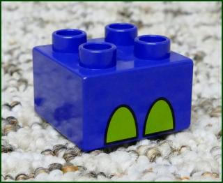Lego® Duplo® Kostka Fialková 2x2 Tlapa Zelená (Lego® Duplo®)