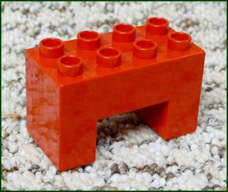 Lego® Duplo® Kostka Podstavec Mostu 2x4 Červený (Lego® Duplo®)