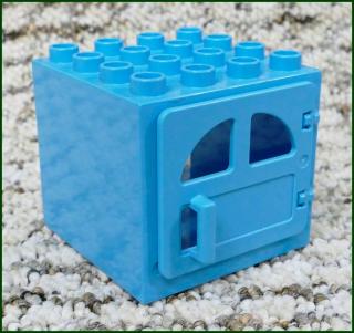 Lego® Duplo® Kostka s Dveřmi 4x4x4 Tyrkysová - Tyrkys Dveře (Lego® Duplo®)