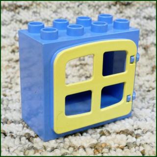 Lego® Duplo® Kostka s Oknem Světle Modrá - Béžová Okenice (Lego® Duplo®)