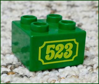 Lego® Duplo® Kostka Zelená 2x2 Čísla 523 (Lego® Duplo®)
