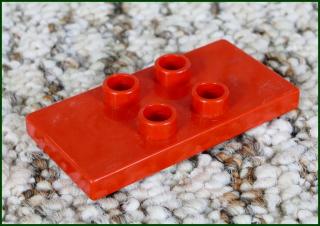 Lego® Duplo® Podložka/Destička 2x4 (4 Piny) Nízká Červená (Lego® Duplo®)