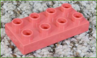 Lego® Duplo® Podložka/Destička 2x4 Fosforově Růžová (Lego® Duplo®)