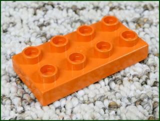 Lego® Duplo® Podložka/Destička 2x4 Lososová (Lego® Duplo®)