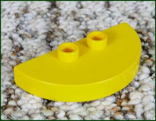 Lego® Duplo® Podložka/Destička 2x4 Půlkruh (2 Piny) Vysoká Žlutá (Lego® Duplo®)