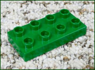 Lego® Duplo® Podložka/Destička 2x4 Tmavě Zelená (Lego® Duplo®)