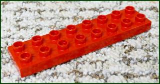 Lego® Duplo® Podložka/Destička 2x8 Červená (Lego® Duplo®)