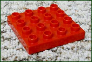 Lego® Duplo® Podložka/Destička 4x4 Červená (Lego® Duplo®)