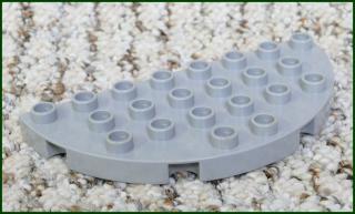 Lego® Duplo® Podložka/Destička 4x8 Půlkulatá Světle Šedá (Lego® Duplo®)