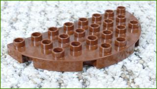 Lego® Duplo® Podložka/Destička 4x8 Půlkulatá Tmavě Hnědá (Lego® Duplo®)