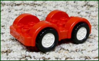 Lego® Duplo® Podvozek Autíčka 4x6 Červený - Bílá Kola (Lego® Duplo®)